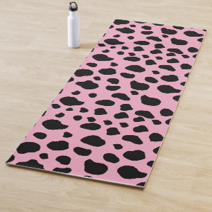 Cow Print, Cow Pattern, Cow Spots, Pink Cow Yoga Mat