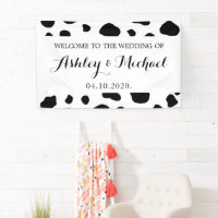 Cow Print, Cow Spots, Black And White, Wedding