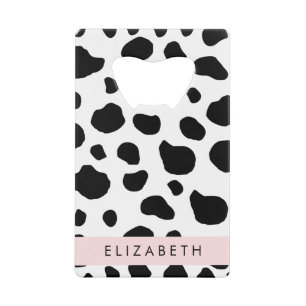 Cow Print, Cow Spots, Black And White, Your Name