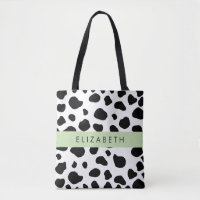 Cow Print, Cow Spots, Black And White, Your Name