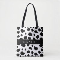 Cow Print, Cow Spots, Black And White, Your Name