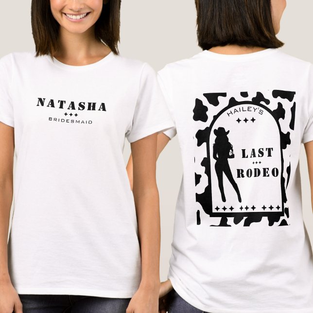 Cow Print Cowgirl Bridesmaid Bachelorette Party T-Shirt (cow print cowgirl bridesmaid bachelorette party t-shirt)