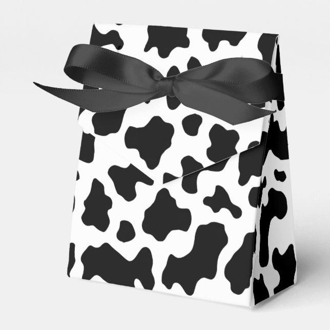 Cow Print Cowgirl Country Farm Animal Party Favour Box (Front Side)