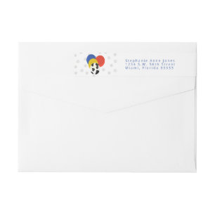 Cow Print Farm Birthday Balloons Wrap Around Label