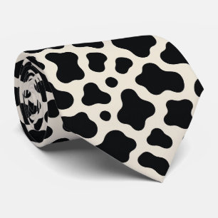 Cow Print Faux Silk Western Cowboy Farm Tie