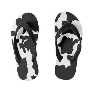 Cow Print Flip Flops