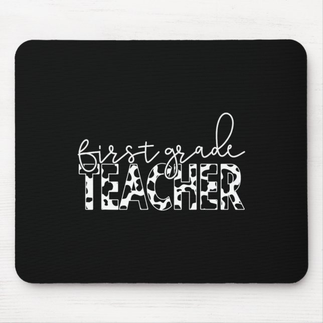 Cow Print for Elementary School First Grade Teache Mouse Mat (Front)