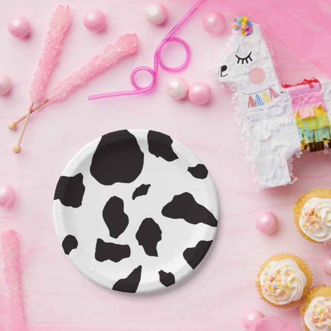 Cow Print Paper Plate (Party)