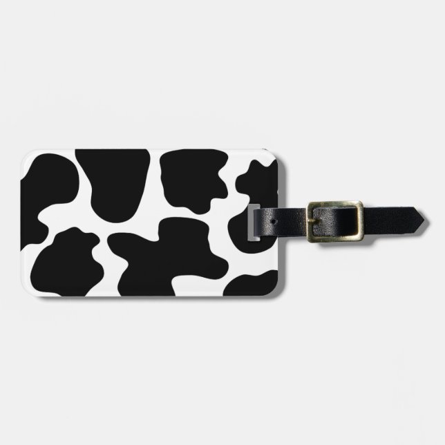 Cow Print Pattern Luggage Tag (Front Horizontal)