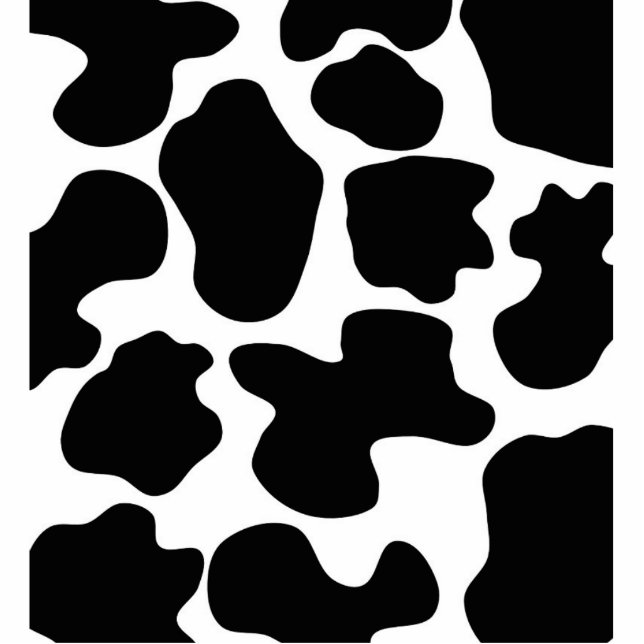 Cow Print Pattern Standing Photo Sculpture (Front)