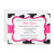 Cow Print Pink Baby Shower or Birthday Invitation