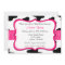 Cow Print Pink Baby Shower or Birthday Invitation