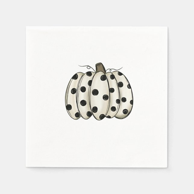 Cow Print Pumpkin Thanksgiving Fall Cattle  Napkin (Front)