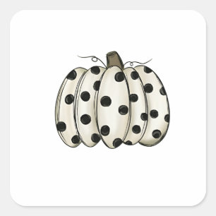 Cow Print Pumpkin Thanksgiving Fall Cattle Square Sticker