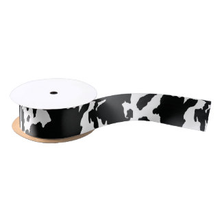 Cow Print Ribbon - Cowgirl Bow Ribbon Satin Ribbon