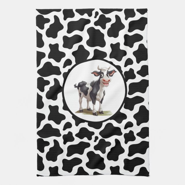 Cow Print Tea Towel (Vertical)