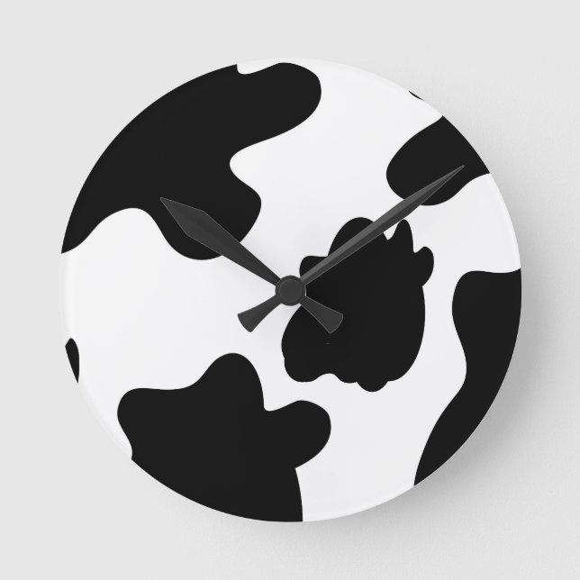 Cow Print Wall Clock (Front)