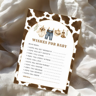 Cow Print Wishes For Baby Game Little Cowboy Baby