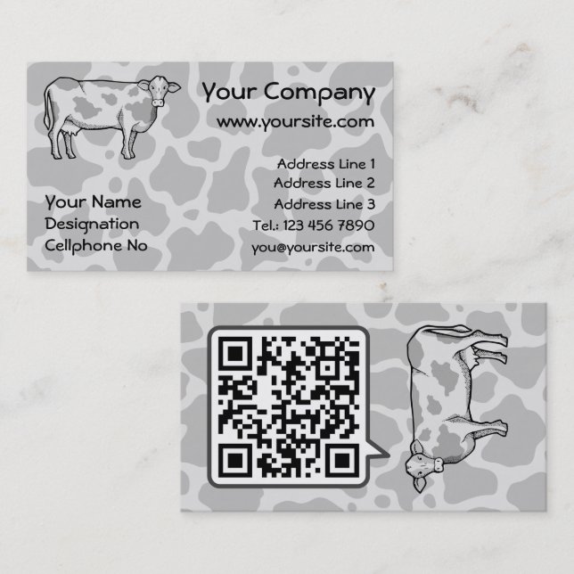 Cow Profile Business Card (Front/Back)