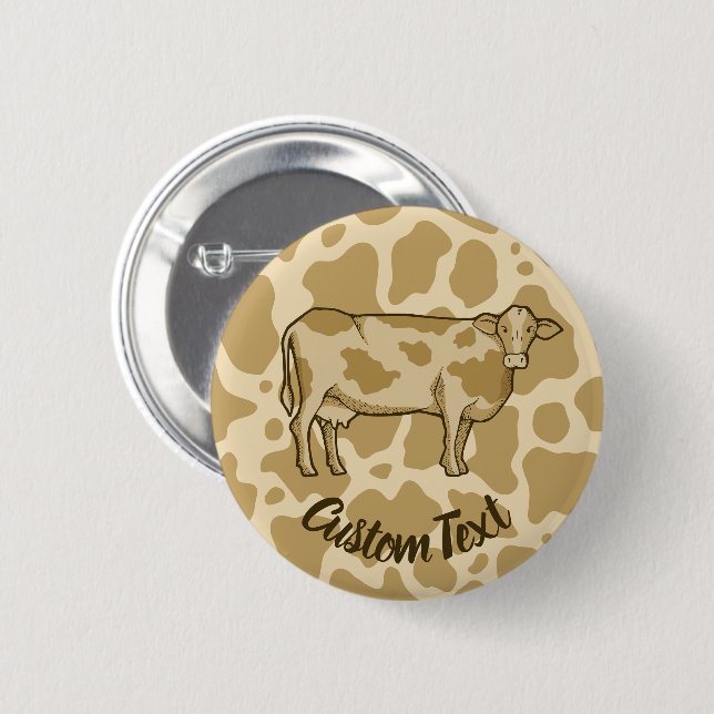 Cow Profile Button (Front & Back)