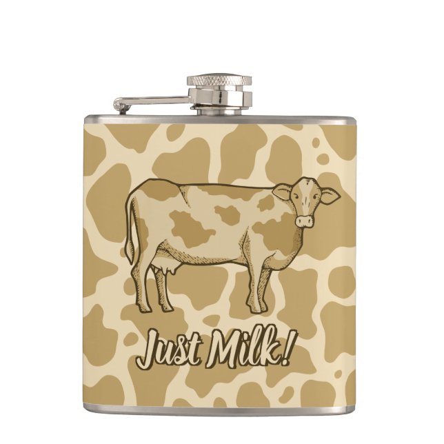 Cow Profile Hip Flask (Front)