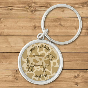 Cow Profile Keychain