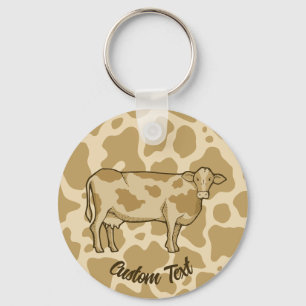 Cow Profile Keychain