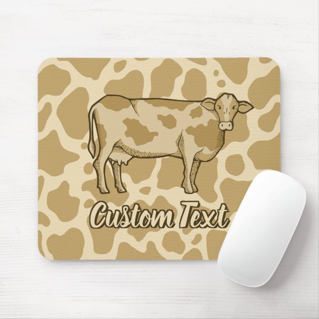 Cow Profile Mouse Pad (With Mouse)