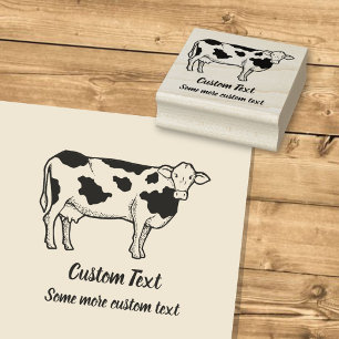 Cow Profile Rubber Stamp