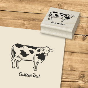 Cow Profile Rubber Stamp