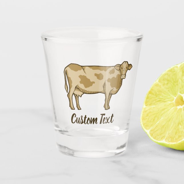 Cow Profile Shot Glass (Front)