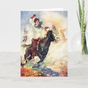 Cow Puncher Girl Card