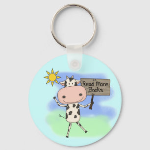 Cow Read More Books Key Ring