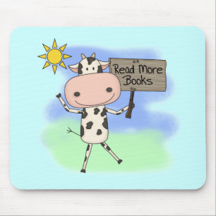Cow Read More Books Mouse Mat