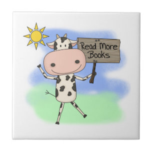 Cow Read More Books Tile