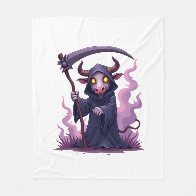 Cow Reaper Fleece Blanket (Front)