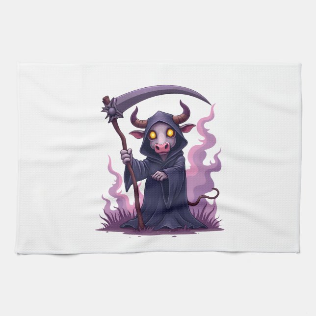Cow Reaper Tea Towel (Horizontal)
