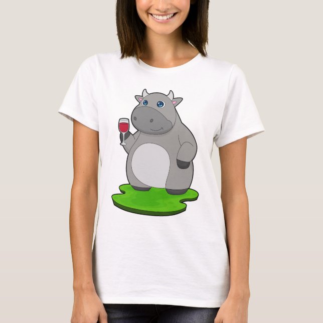 Cow Red wine T-Shirt (Front)