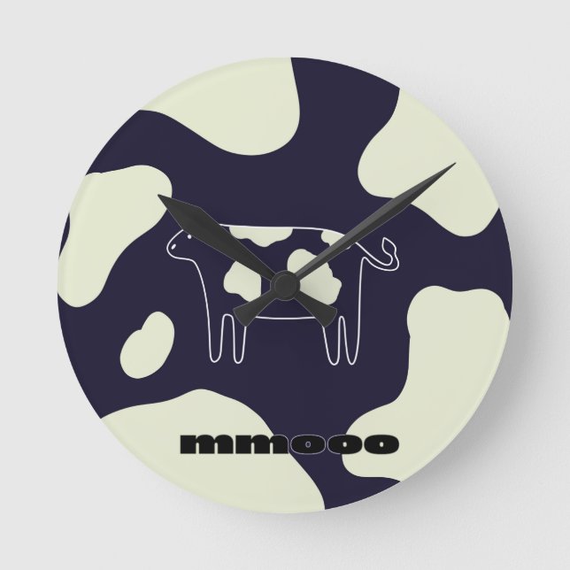 Cow Round Clock (Front)