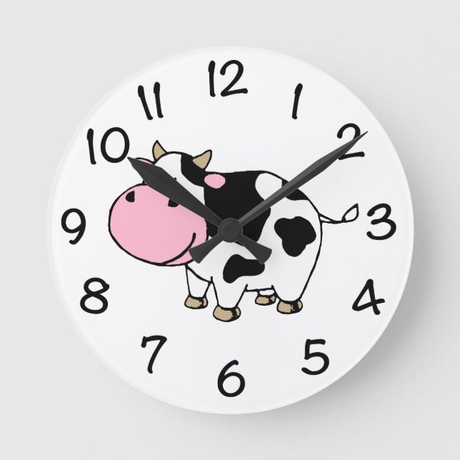 Cow Round Clock (Front)
