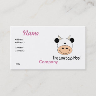 Cow Says Moo Business Card