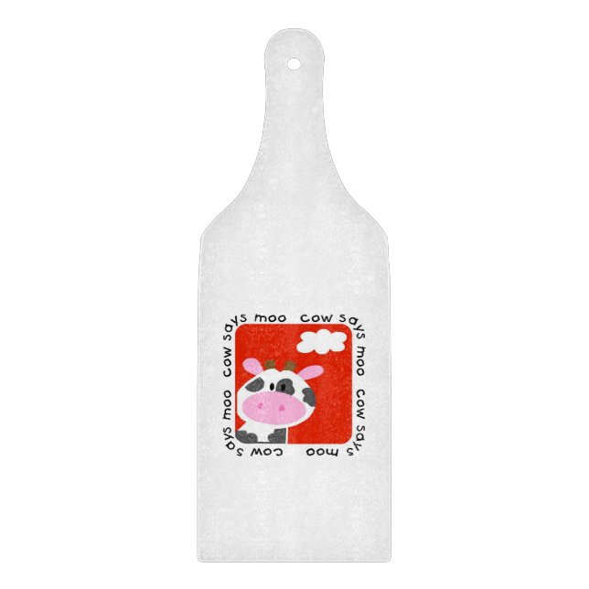 Cow Says Moo Cutting Board (Front)