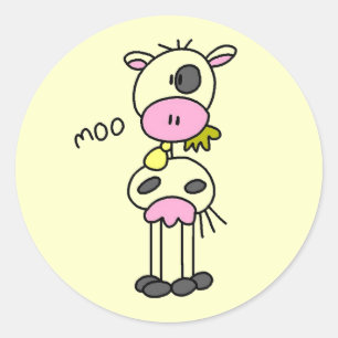 Cow Says Moo Tshirts and Gifts Classic Round Sticker