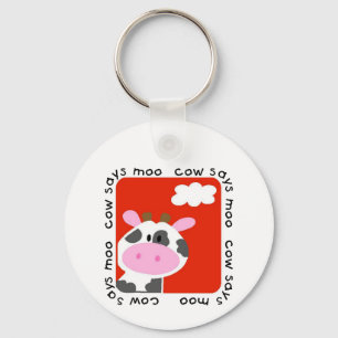 Cow Says Moo Tshirts and Gifts Key Ring