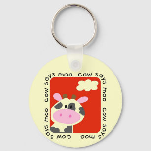 Cow Says Moo Tshirts and Gifts Key Ring