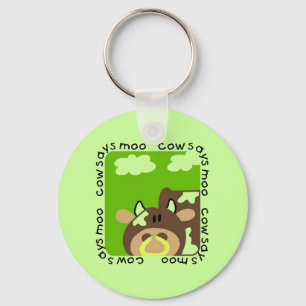 Cow Says Moo Tshirts and Gifts Key Ring