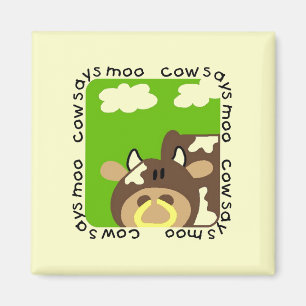 Cow Says Moo Tshirts and Gifts Magnet