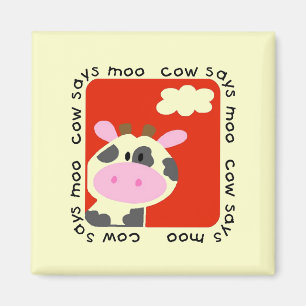 Cow Says Moo Tshirts and Gifts Magnet