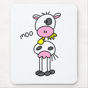 Cow Says Moo Tshirts and Gifts Mouse Mat
