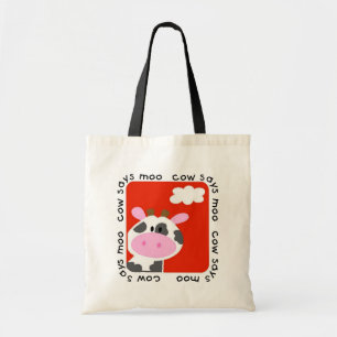 Cow Says Moo Tshirts and Gifts Tote Bag